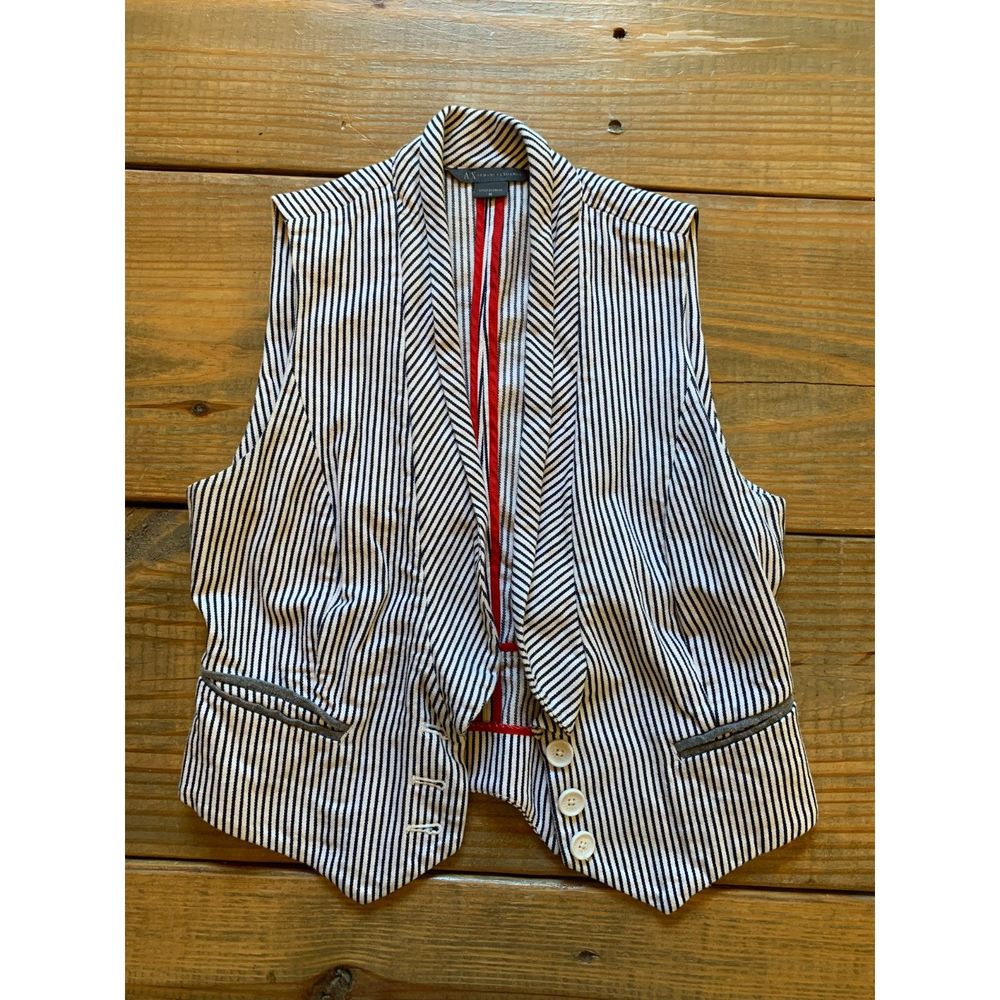Armani Exchange Vest Stripes Women's Size Medium (fits like a small)